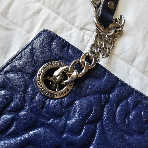 Karl Lagerfeld Paris Rose Textured Tote / Shoulder Bag - Picture 6 of 10